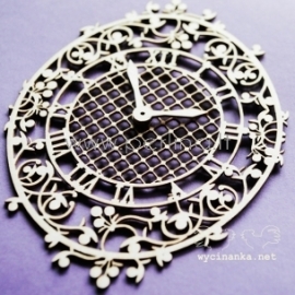 Chipboard "Blueberry Swirls - clock", 1 pc