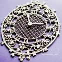 Chipboard "Blueberry Swirls - clock", 1 pc