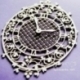 Chipboard "Blueberry Swirls - clock", 1 pc