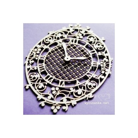Chipboard "Blueberry Swirls - clock", 1 pc