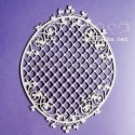 Kartoninė detalė "Blueberry Swirls - didelis rėmelis su tinkleliu", 1 vnt.