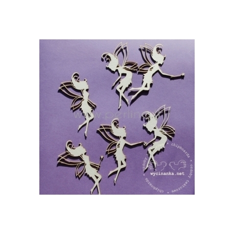 Chipboard "Fairies, 7,5 cm", 6 pcs