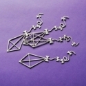 Chipboard "Kites", 4 pcs