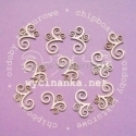 Chipboard "Decorative swirl, small", 11 pcs