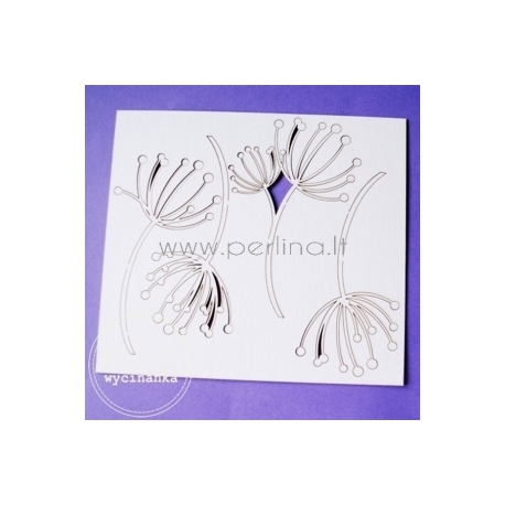 Chipboard "Summer Flowers 4", 4 pcs