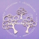 Chipboard "Stylized tree", 3 pcs