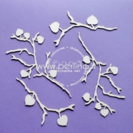 Chipboard "In the garden - vines twigs", 4 pcs