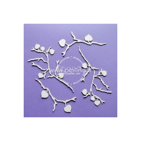 Chipboard "In the garden - vines twigs", 4 pcs