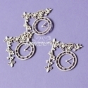 Chipboard "Retro - clock 1", 3 pcs