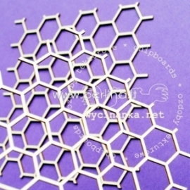 Chipboard "Honeycomb background - Large eyelet", 2 pcs
