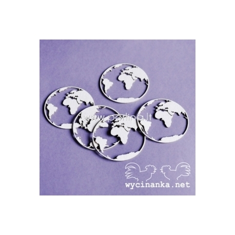 Chipboard "Globes", 5 pcs