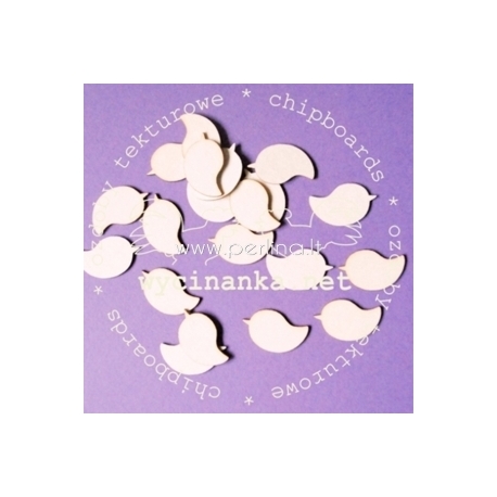 Chipboard "Stylized birds, small", 20 pcs