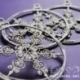 Chipboard "Christmas Doodles - baubles with snowflakes, pattern 1", 3 pcs