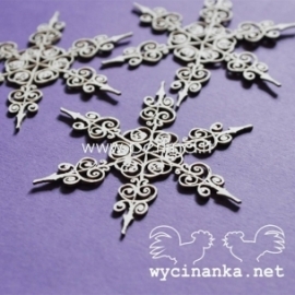 Chipboard "Christmas Doodles - snowflakes 1", 3 pcs