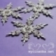 Chipboard "Christmas Doodles - snowflakes 1", 3 pcs