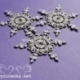 Chipboard "Christmas Doodles - snowflakes 2", 3 pcs