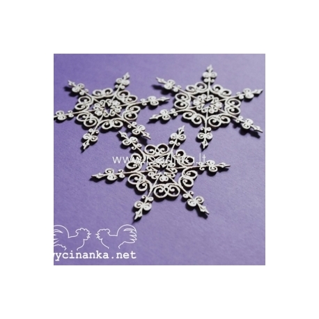 Chipboard "Christmas Doodles - snowflakes 2", 3 pcs