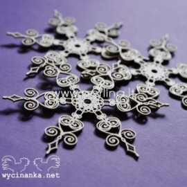 Chipboard "Wonderful time - snowflakes", 3 pcs