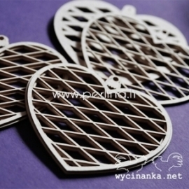 Chipboard "Wonderful time - two-ply hearts", 3 pcs