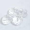 Stiklinis karoliukas, rondelė, skaidrus, 8x12 mm, 1 vnt.