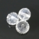 Glass crystal faceted round bead, clear, 8 mm, 1 pc