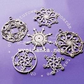 Chipboard "Let it snow - Christmas decorations 14", 6 pcs