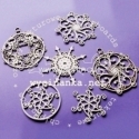 Chipboard "Let it snow - Christmas decorations 14", 6 pcs