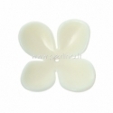 Acrylic bead cap, ivory, 34x34 mm, 1 pc