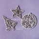 Chipboard "Lacy Christmas - Set 1", 3 pcs