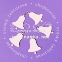 Chipboard "Christmas bells", 5 pcs