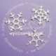 Chipboard "Christmas snowflakes", 3 pcs