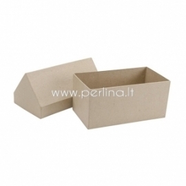 Paper-mache gingerbread house box