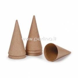 Paper-mache cones, 10x5 cm, 6 pcs