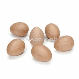 Paper-mache eggs, 6,4x4,7 cm, 6 pcs