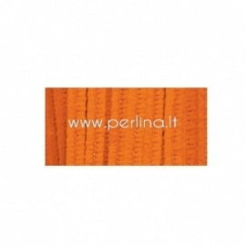 Pūkuota šenilo vielutė, oranžinė sp., 30,5 cm, 1 vnt.