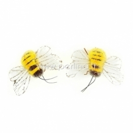 Microbead bumble bee with sheer wings, 2 PC/Pkg