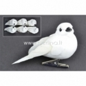 Bird white dove with clip, 1 PC/Pkg