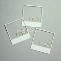 Chipboard "Photo frame - Love", 3 pcs