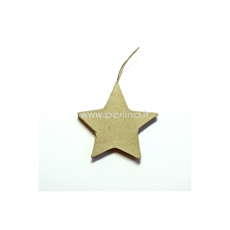 Paper-mache decoration "Star", 8,3x8,5 cm, 1 pc