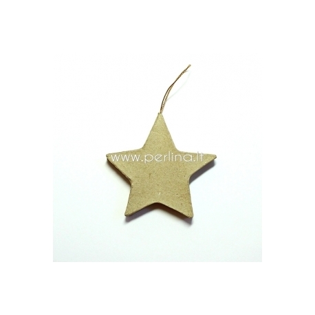 Paper-mache decoration "Star", 8,3x8,5 cm, 1 pc