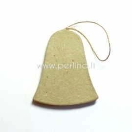 Paper-mache decoration "Bell", 6x6,9 cm, 1 pc