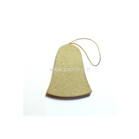 Paper-mache decoration "Bell", 6x6,9 cm, 1 pc
