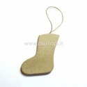 Kartoninė dekoracija "Kojinė", 5,9x8 cm, 1 vnt.