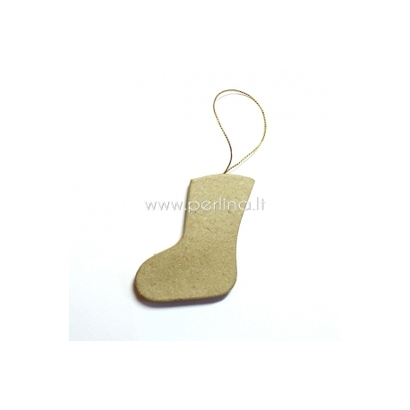 Kartoninė dekoracija "Kojinė", 5,9x8 cm, 1 vnt.