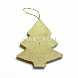 Paper-mache decoration "Christmas Tree", 7,2x8,2 cm, 1 pc