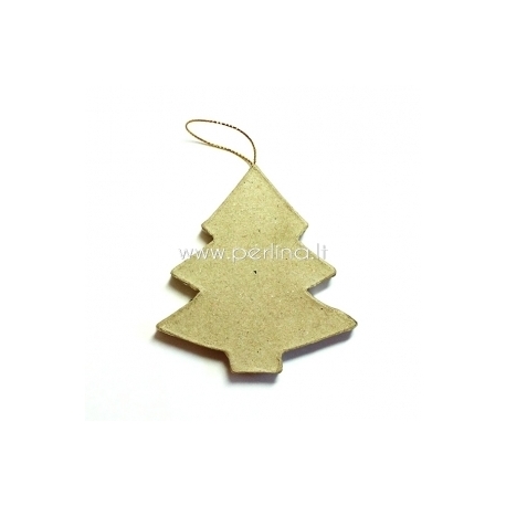 Paper-mache decoration "Christmas Tree", 7,2x8,2 cm, 1 pc