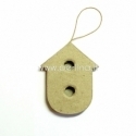 Paper-mache decoration "House", 7,6x6,2 cm, 1 pc