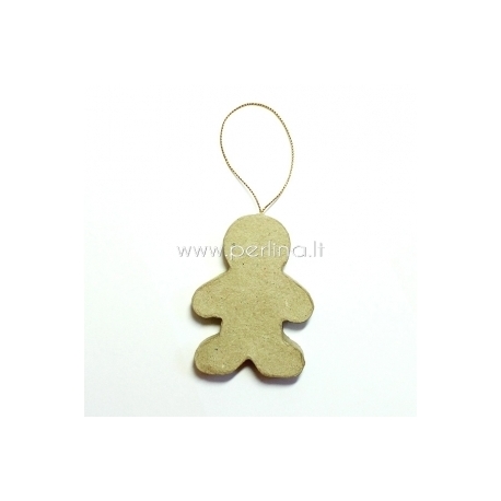 Paper-mache decoration "Gingerbread", 7,8x5,7 cm, 1 pc