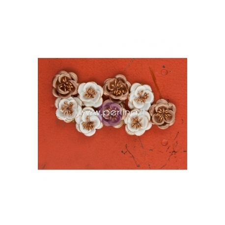 Paper flowers "Italia Collection - Tenacious", 9 pcs