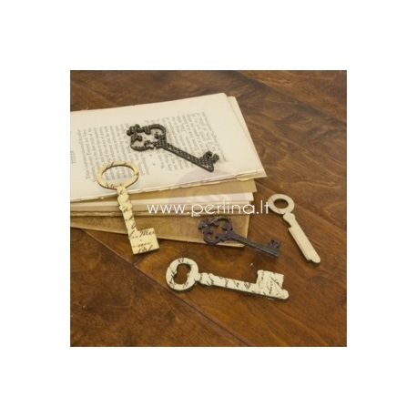 Printed wood embellishments "Key Embellishments", 5 pcs